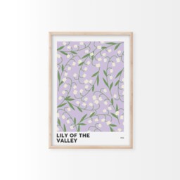Lily Of The Valley May Birth Flower Print - Birthday Prints, Art, Colourful Wall Gifts For Her - thumbnail 1