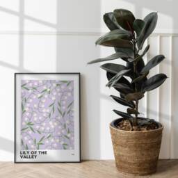 Lily Of The Valley May Birth Flower Print - Birthday Prints, Art, Colourful Wall Gifts For Her - thumbnail 3