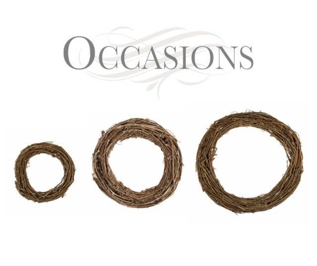 Occasions Natural Wreath Base Round Ring Christmas Xmas Diy Festive Wood - image 1