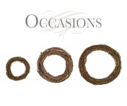 Occasions Natural Wreath Base Round Ring Christmas Xmas Diy Festive Wood - thumbnail 1