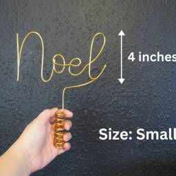 Wire Noel Christmas Tree Topper Wire Unique Decorations Modern Topper, Sign Decor Gifts - thumbnail 3