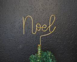 Wire Noel Christmas Tree Topper Wire Unique Decorations Modern Topper, Sign Decor Gifts