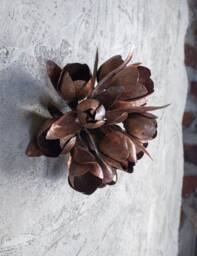 Metal Tulips Bouquet Unusual Sculpture, 11 Copper Flowers By The Steel Style Things, 7Th Anniversary, 11Th Anniversary Gift