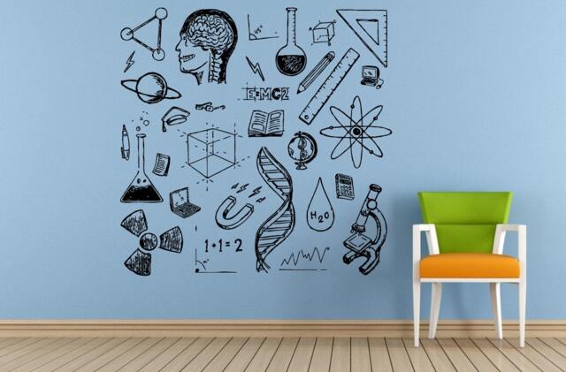 Chemistry Tools Set Study Wall Room Vinyl Mural Art Decor Decal Sticker L1659 - image 1