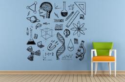 Chemistry Tools Set Study Wall Room Vinyl Mural Art Decor Decal Sticker L1659 - thumbnail 1
