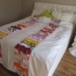 Shabby Chic Ruffled Duvet Cover - Bohemian Waterfall Tier Bedding - thumbnail 2