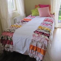 Shabby Chic Ruffled Duvet Cover - Bohemian Waterfall Tier Bedding - thumbnail 4