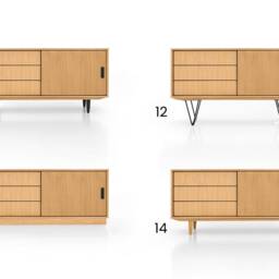 Mid-Century Sideboard, Dresser, Commode, Credenza Made Of Oak Vaneer - Livlo D-S11 - thumbnail 2