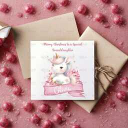 Personalised Kids Christmas Decoration - Granddaughter Gift Custom Bauble For Girls Stocking Filler Eve Box - thumbnail 2