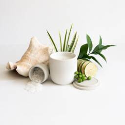 Sea Salt Concrete Candle, Housewarming Gift, Fresh & Clean, Spa Gift - thumbnail 2