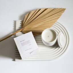Sea Salt Concrete Candle, Housewarming Gift, Fresh & Clean, Spa Gift - thumbnail 1