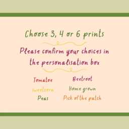 Bright Vegetable Prints For Kids. Perfect A Playroom, Nursery, Bedroom Or Play Kitchen/Shop Area - Unframed - thumbnail 2