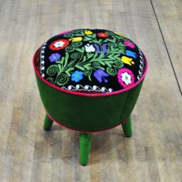 Suzani Pouf - Green Love - thumbnail 2