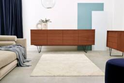 Mid-Century Sideboard, Dresser, Commode, Credenza Made Of Oak Veneer - Teak Colour Livlo T-S08 - thumbnail 1