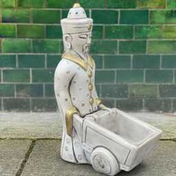 Concrete Asian Man Planter Oriental Stone Flower Pot Zen Art Garden Decor Outdoor Ornament Handmade Figurine Plant - thumbnail 1