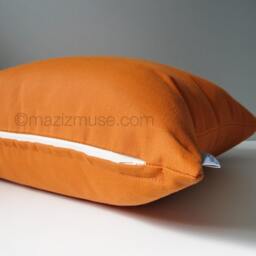 Tuscan Orange Sunbrella?? Outdoor Pillow Cover, Decorative Throw Cushions For Pool & Porch Decor, Mazizmuse - thumbnail 2