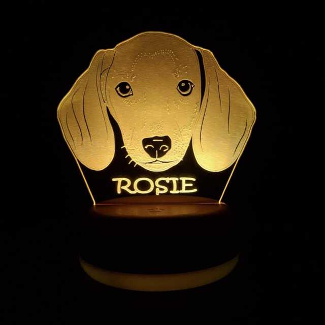 Personalised Dachshund Dog Led Night Light, Gift, Gifts For Lovers, Mum Lights, Bedroom Light - image 1
