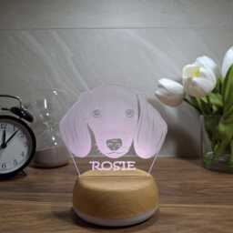 Personalised Dachshund Dog Led Night Light, Gift, Gifts For Lovers, Mum Lights, Bedroom Light - thumbnail 3