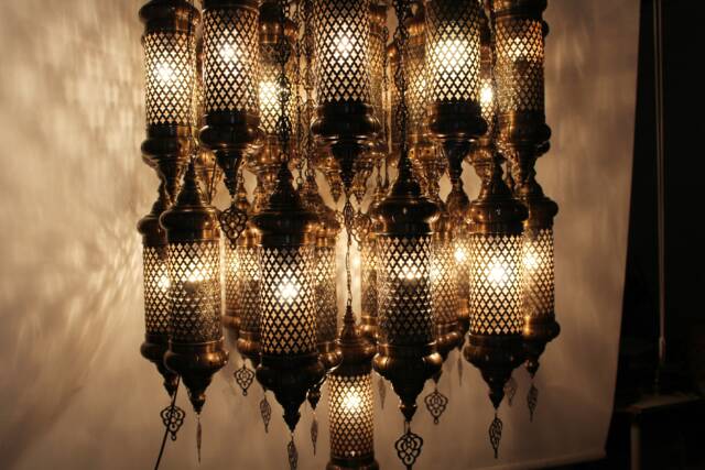 37 Glass Chandelier Lamp, Chandelier Light, Morocco Light, Morocco Lighting, Turkish Light, Morocco Lamp, Morocco Lantern, Turkey Lamp, Turkey Light - image 1
