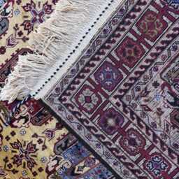 Handmade Afghan Silk Rug Kurki Oriental Carpet - 5 X 3.4 Ft - thumbnail 4