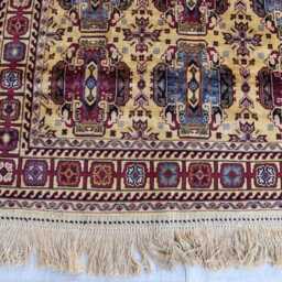 Handmade Afghan Silk Rug Kurki Oriental Carpet - 5 X 3.4 Ft - thumbnail 2