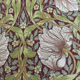 William Morris Pimpernel Cushion Cover Crimson Green 16 - thumbnail 3