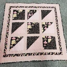Baby Quilt, Pink Ballerina Shower Gift, Slippers Nursery Newborn Girls Blanket - thumbnail 2