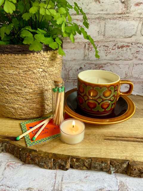 Hornsea Pottery Bronte Tea Cup Candle. Scented Natural Soy Wax. Mothers Day Gift. Housewarming Present - image 1