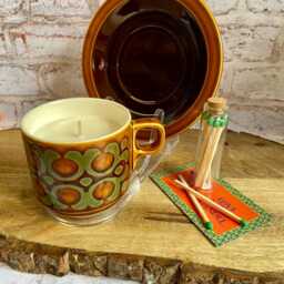 Hornsea Pottery Bronte Tea Cup Candle. Scented Natural Soy Wax. Mothers Day Gift. Housewarming Present - thumbnail 3