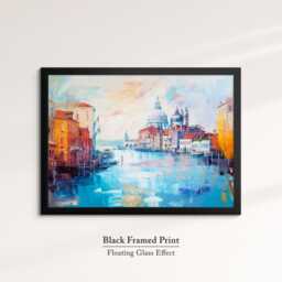 Venice Italy Abstract Oil Painting Framed Print & Canvas Large Sizes Wall Art Poster Travel Home Decor Interior Gift Idea - thumbnail 2