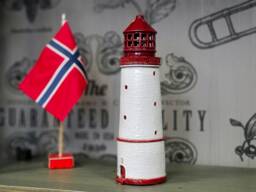Handmade Ceramic Lighthouse Tealight Candle Holder Lille Torungen Fyr Norway, Clay Lighthouse, Tiny Scandinavian Home Decor, Christmas Gift - thumbnail 1