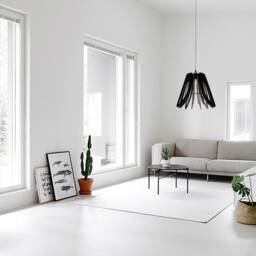 Black Pendant Light Hanging Dining Chandelier Lamp Shade Ceiling Wood Fixture Bedroom Lighting Minimal Red - thumbnail 2
