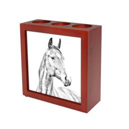 American Warmblood - Wooden Stand For Candles/Pens With The Image Of A Horse New Collection - thumbnail 1
