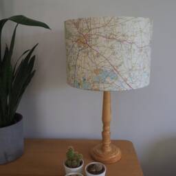 Map Personalised Lampshade -Perfect Gift - Choose Your Area Handmade Lamp Shade Drum Table Floor Or Ceiling Pendant Various Sizes - thumbnail 3