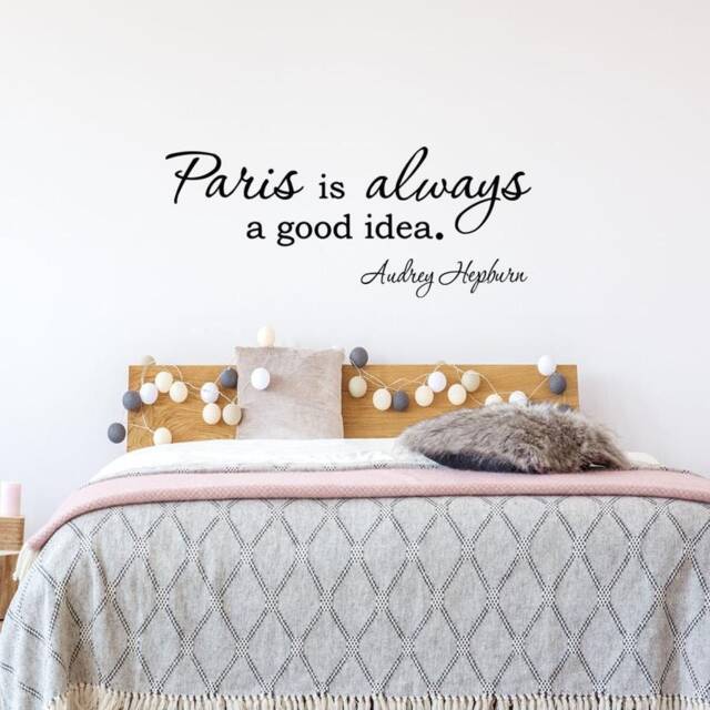 Vwaq Paris Is Always A Good Idea Audrey Hepburn Wall Art Quotes Decals By - image 1