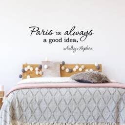 Vwaq Paris Is Always A Good Idea Audrey Hepburn Wall Art Quotes Decals By - thumbnail 1