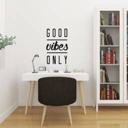 Good Vibes Only Wall Decal, Inspirational Home Decor - 16x26 In - thumbnail 3