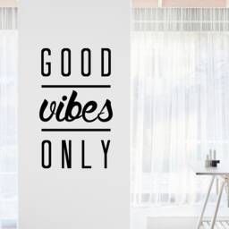 Good Vibes Only Wall Decal, Inspirational Home Decor - 16x26 In - thumbnail 1