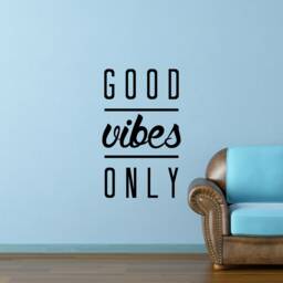 Good Vibes Only Wall Decal, Inspirational Home Decor - 16x26 In - thumbnail 2