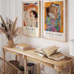 Gustav Klimt Art Prints, Mother & Child Poster, The Family Embrace Wall Art, Classic Nouveau Decor, Romantic Fine Print Set - thumbnail 2