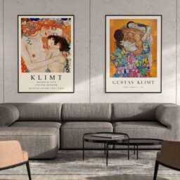 Gustav Klimt Art Prints, Mother & Child Poster, The Family Embrace Wall Art, Classic Nouveau Decor, Romantic Fine Print Set - thumbnail 3