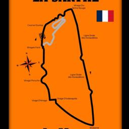 Le Mans Circuit Metal Wall Art F1, Motogp Racing Plaque - thumbnail 3