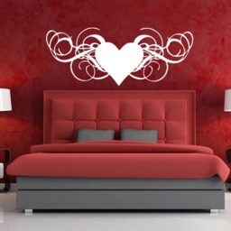 Heart Headboard Decor Wall Decal Bedding Crib Master Bedroom Living Room Wedding Gift Custom Quote Love Bride Groom Husband Wife - thumbnail 3