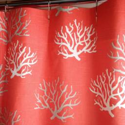 Beachhouse Homedecor Slub Linen Look Coral Valance Cafe Curtains Kitchen Bathroom Curtains Valance - thumbnail 3