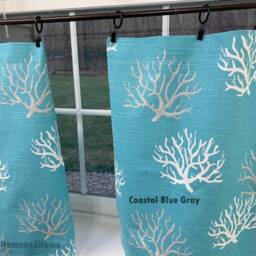 Beachhouse Homedecor Slub Linen Look Coral Valance Cafe Curtains Kitchen Bathroom Curtains Valance - thumbnail 2
