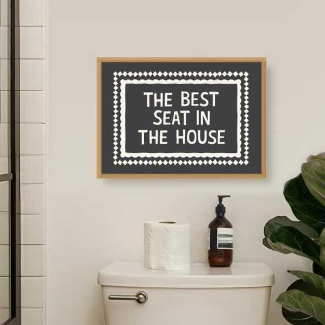 The Best Seat in House Print, Bathroom Prints, Quote Prints For Bathroom, Downstairs Loo, Funny Quotes Wall Art - image 1