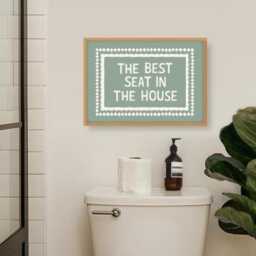 The Best Seat in House Print, Bathroom Prints, Quote Prints For Bathroom, Downstairs Loo, Funny Quotes Wall Art - thumbnail 3