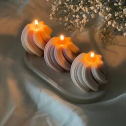 Twisted Swirl Handcrafted Decorative Candle Set - thumbnail 4