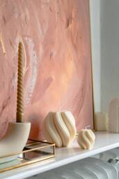 Twisted Swirl Handcrafted Decorative Candle Set - thumbnail 1