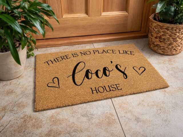 No Place Like Home - Custom Family Mat Durable Outdoor Moving in Rug - image 1